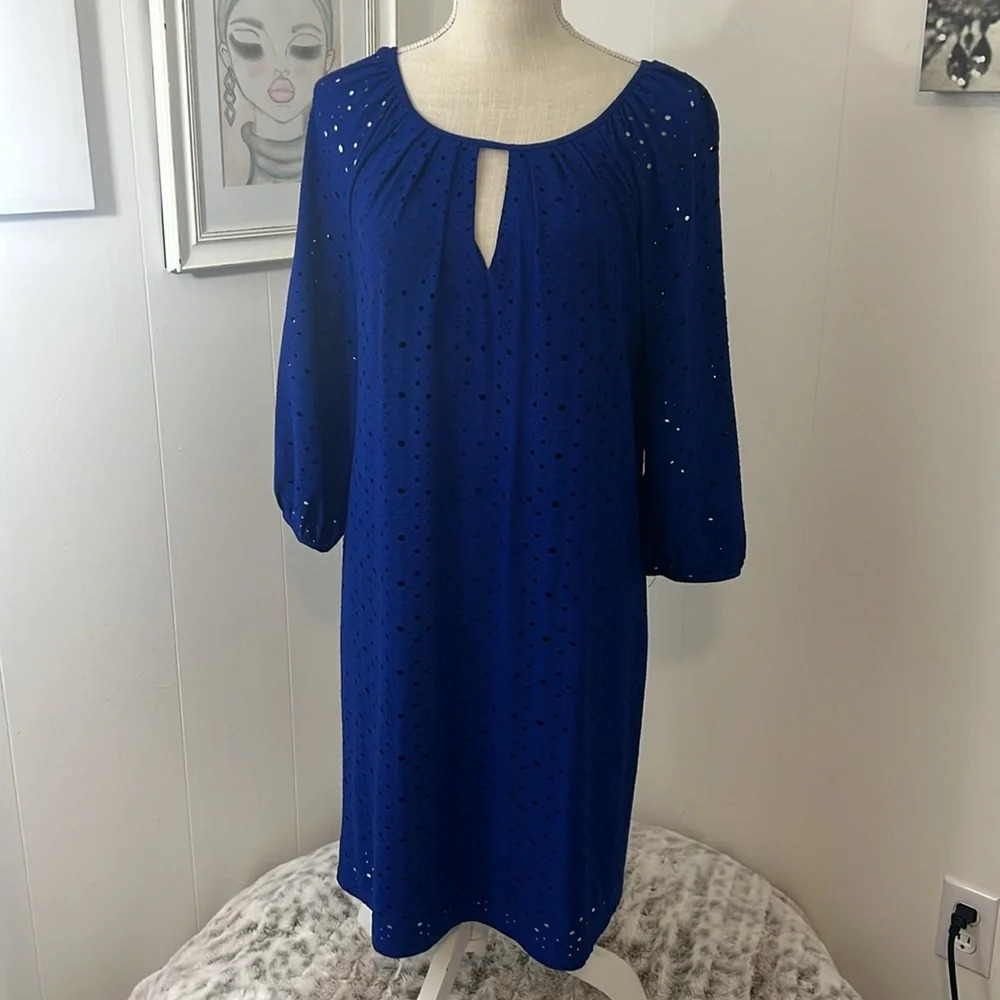 London Times Royal Blue Dress Size Large